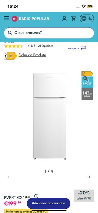 Frigorifico electronia como novo