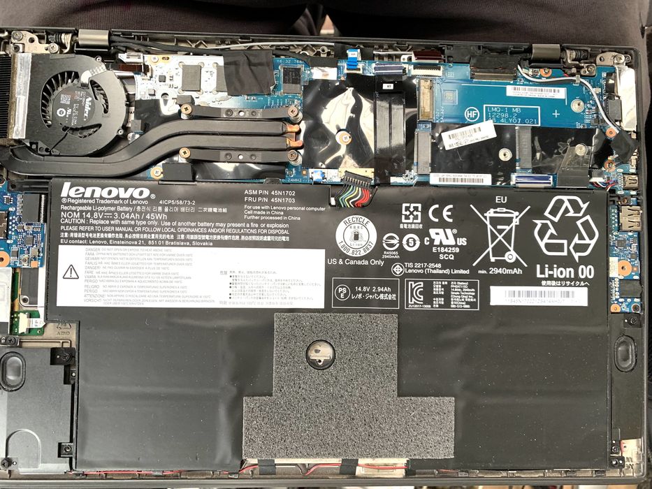Lenovo X1 carbon батарея, кулер, розборка запчастини
