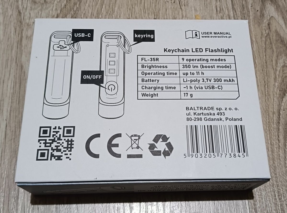 everActive mini Latarka brelok LED FL-35R Luxy