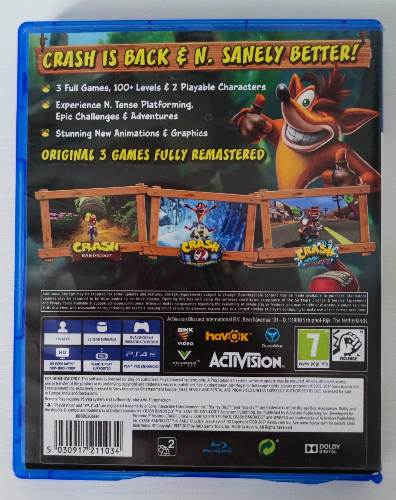 Gra Crash Bandicoot N. Sane Trilogy PlayStation 4 (PS4)
70
 zł