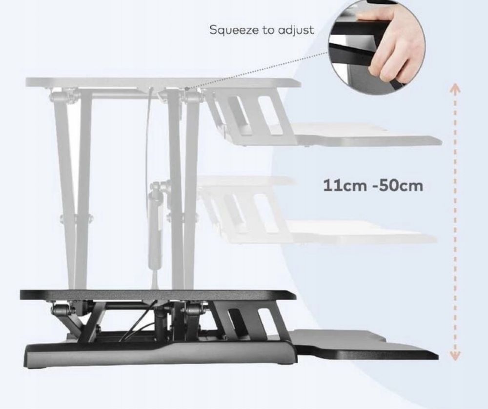 Regulowana podstawka na biurko na monitory laptop / stojące biurko