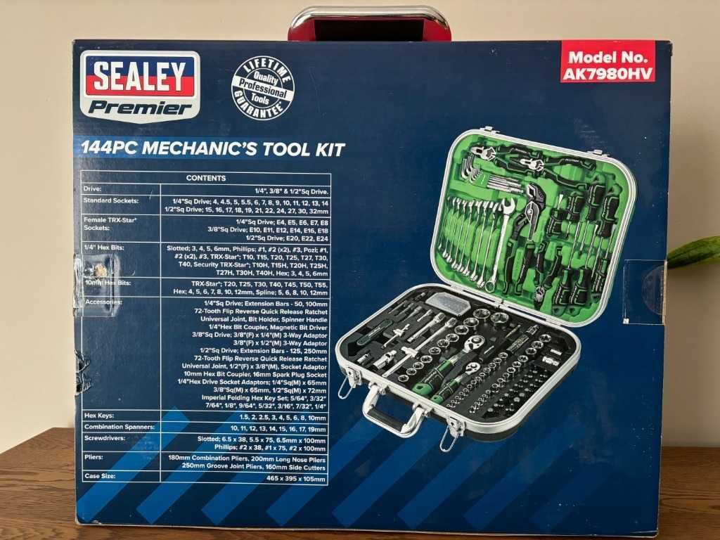 Zestaw nowy narzędzi mechanicznych 144 szt. Sealey AK7980. Okazja!
