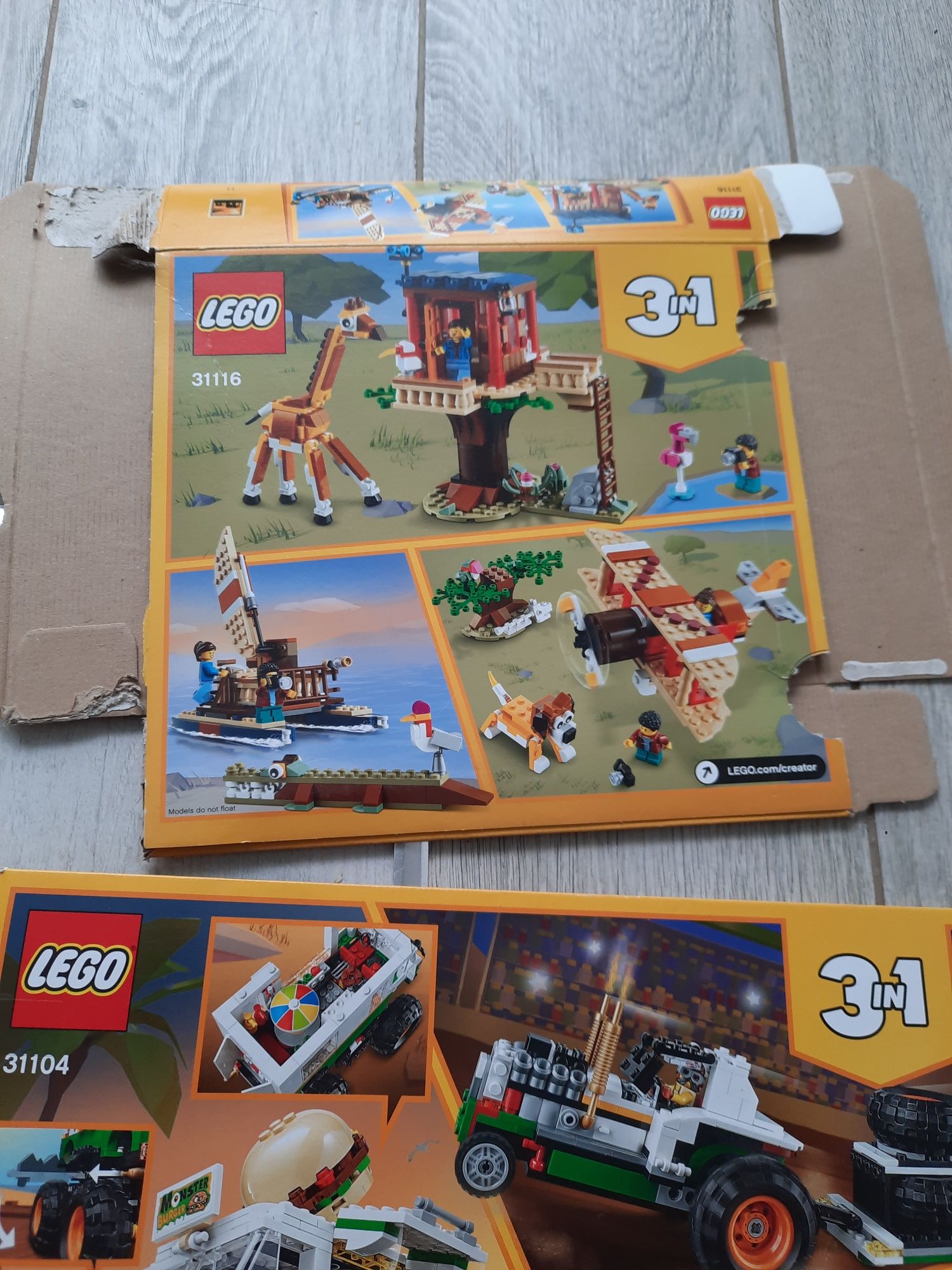 4 x karton Lego creator