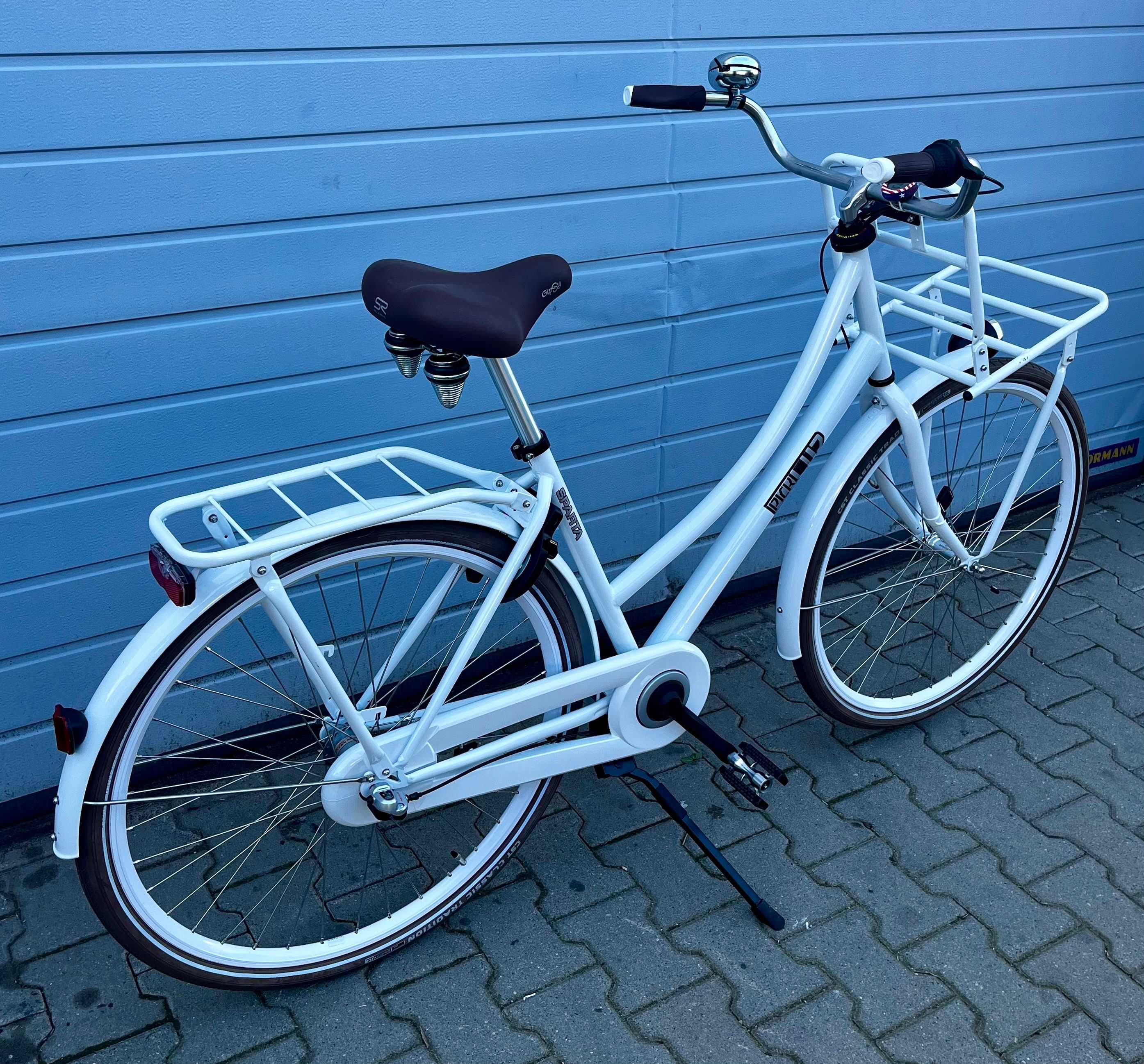 Rower miejski holenderski - Sparta Pick-Up Rozmiar 49 - biały jak NOWY