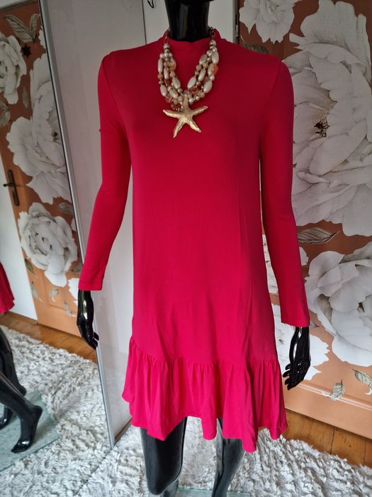 Elisabetta Franchi sukienka karmazynowa M