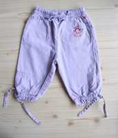Spodnie dziewczynka 1-3 miesiące 62 cm fioletowe