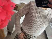 Sweter damski bluzka cieply azurowy