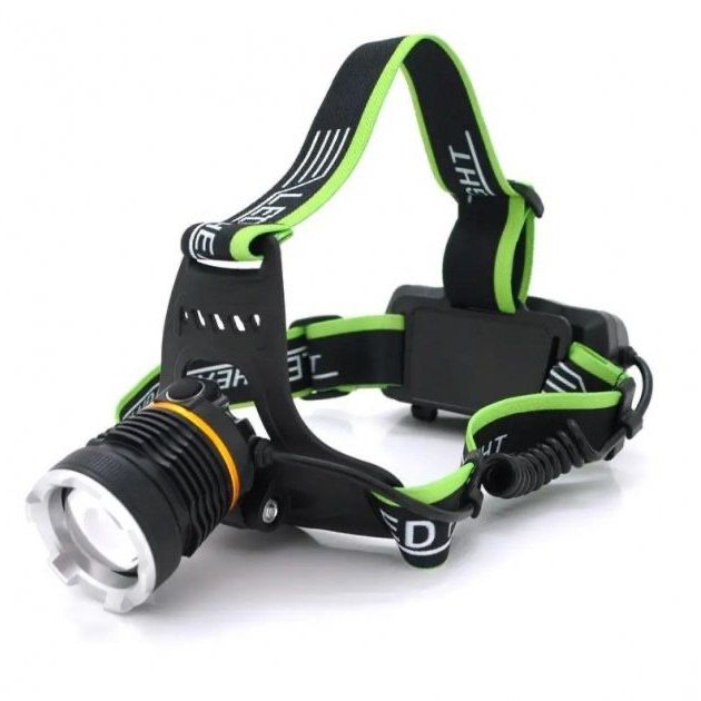 Налобный фонарь Bailong BL-A7-P50, zoom, microUSB