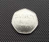Монета Великобритания 50 пенсов 2020г. "Британское многообразие"