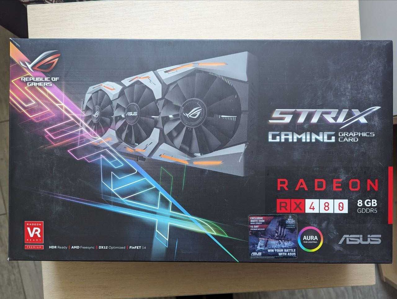 Asus PCI-Ex Radeon RX480 ROG Strix 8GB GDDR5