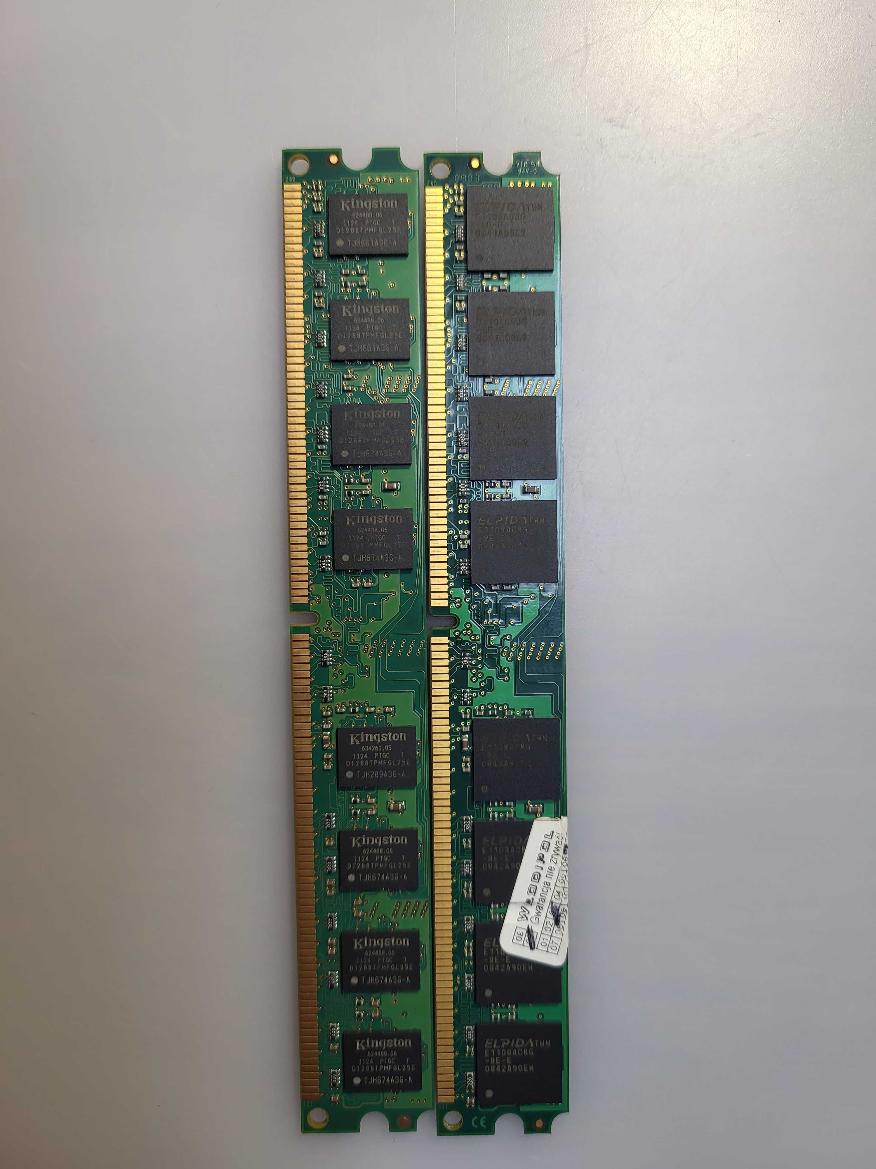 Kingston RAM DDR2 2GB KVR800d2n5k2/2g - 2 x 1gb / PAMIĘĆ