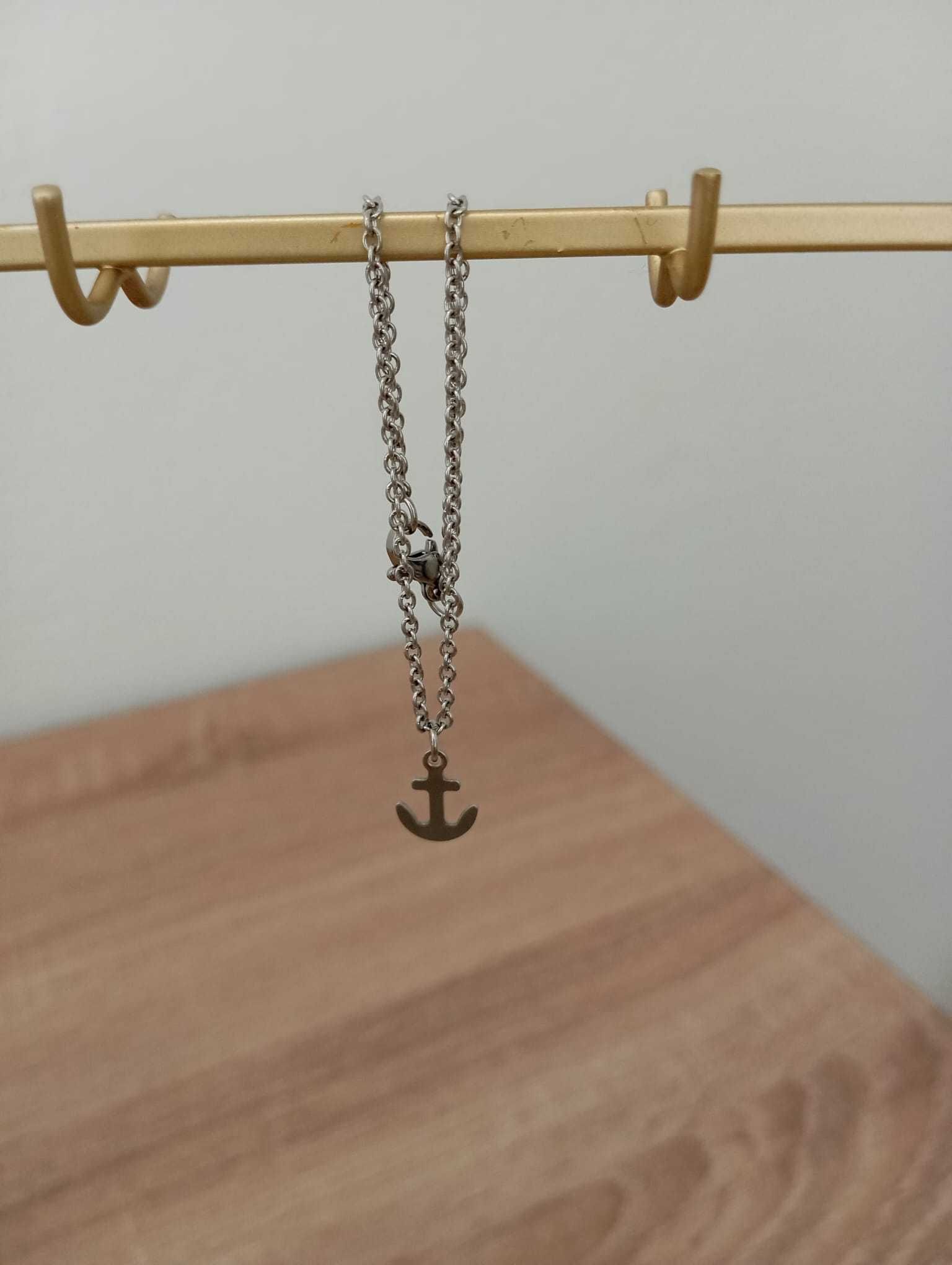 Pulseira com Âncora em Aço