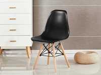 Кресло кухонное черное на деревянных ножках / Стул обеденный / Стілець