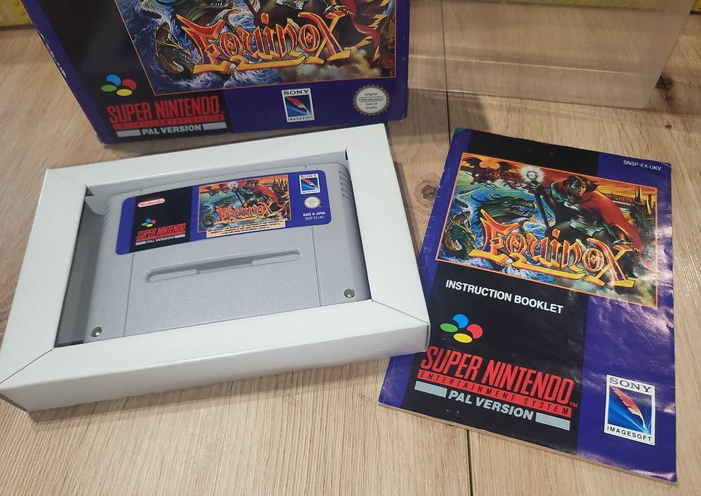 Gra Equinox - NINTENDO SNES - BDB- stan CIB Komplet +Protektor
