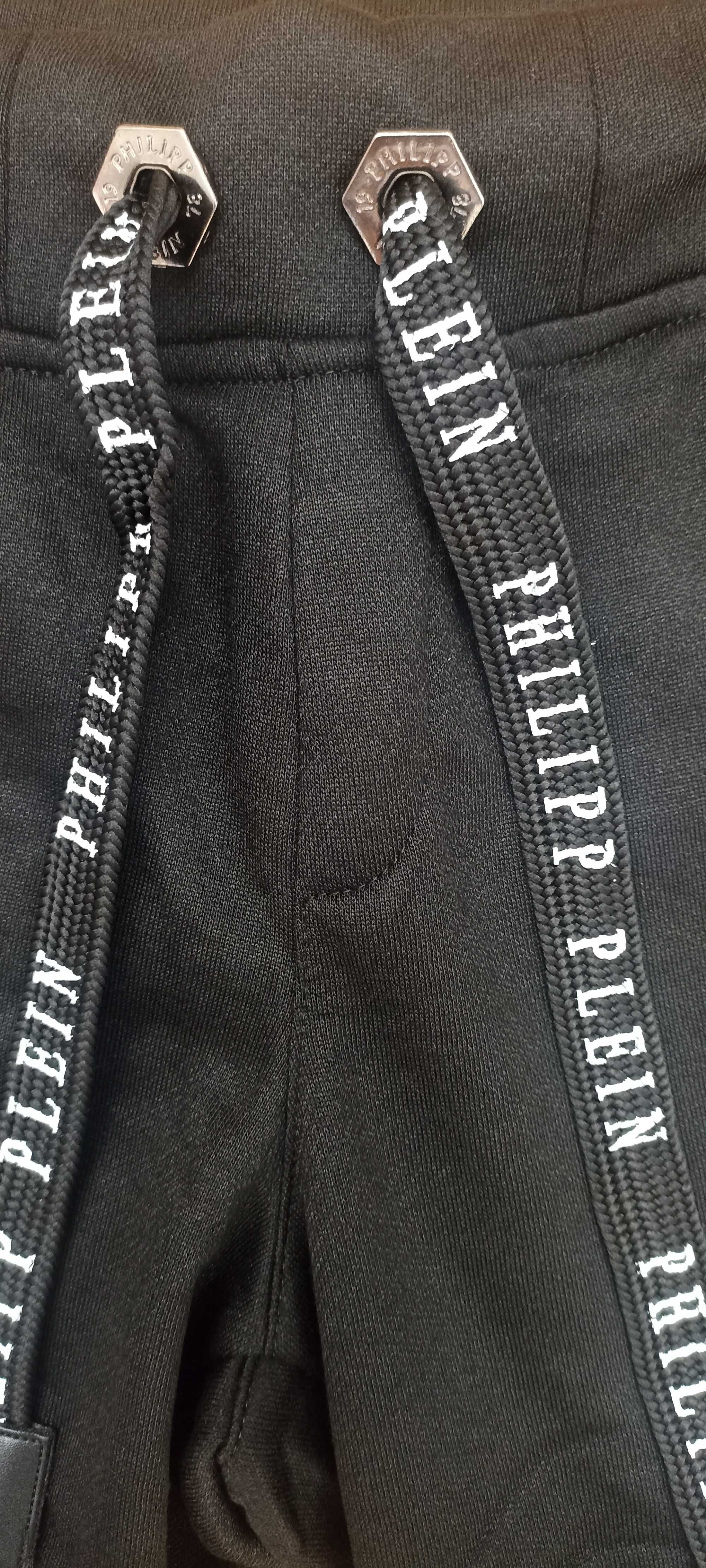 PHILIPP PLEIN Spodenki Czarne Bawełniane r.S,M,XL