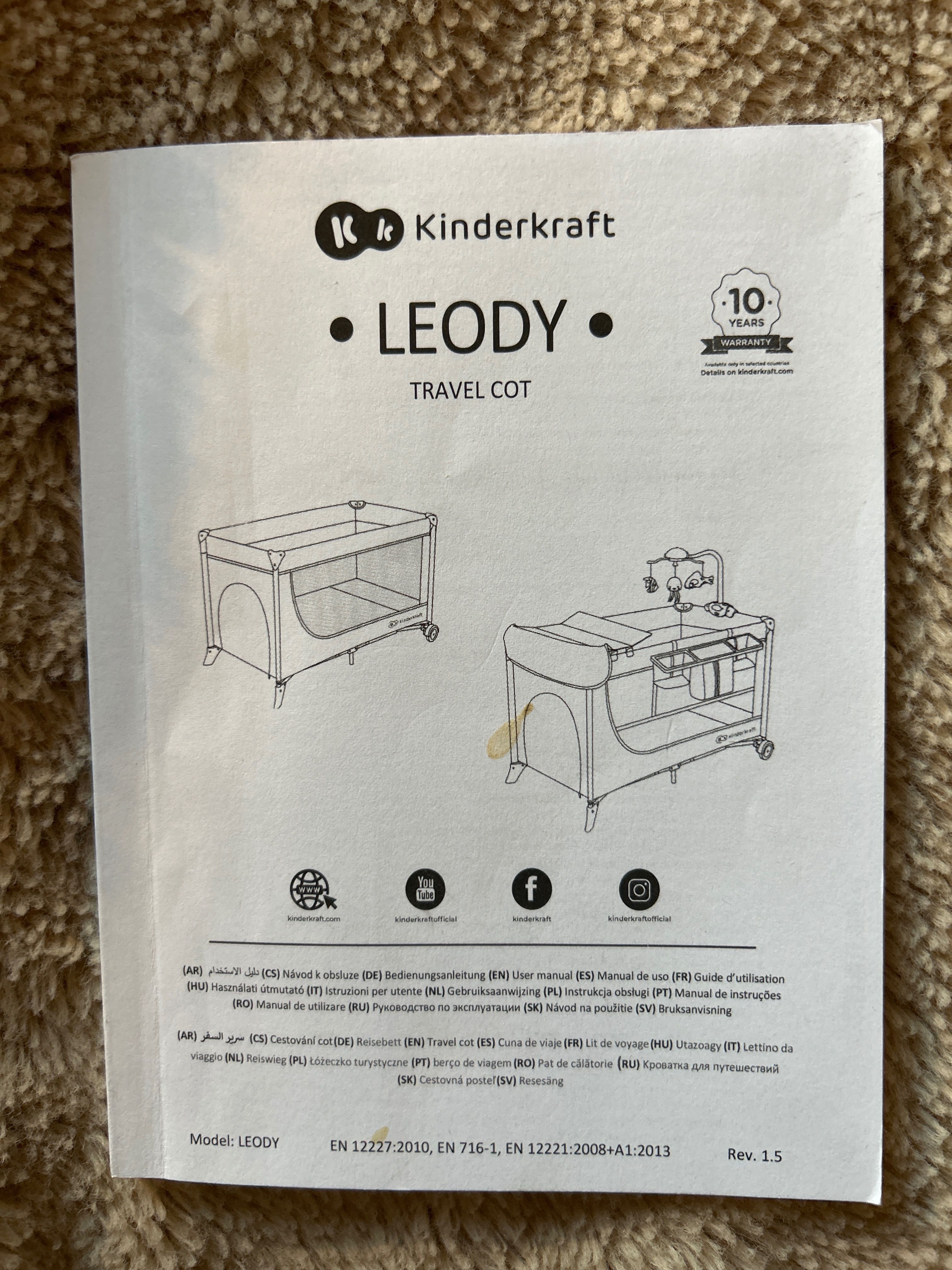Łóżeczko turystyczne kinderkraft leody