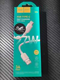 Kabel USB typu C 27W,3A. Szybkie ładowanie jakość premium