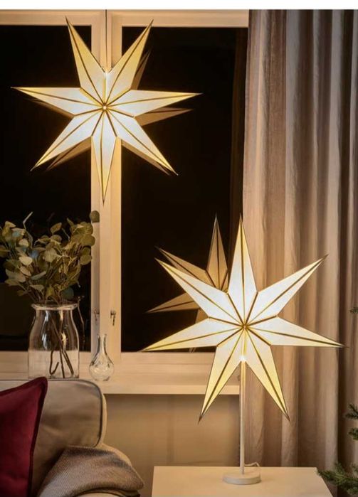 IKEA Strala -gwiazda 70cm, oprawa z kablem, żarówki