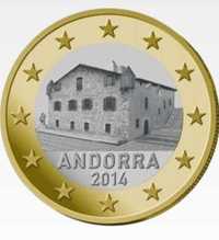 Moedas correntes Monaco, Andorra e San Marino