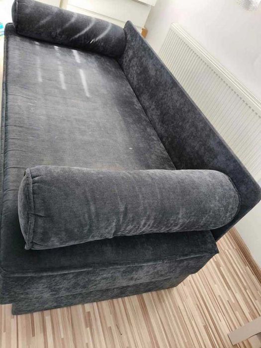 Sofa, z pojemnikiem na pościel, 90x200 cm, + PUFA!