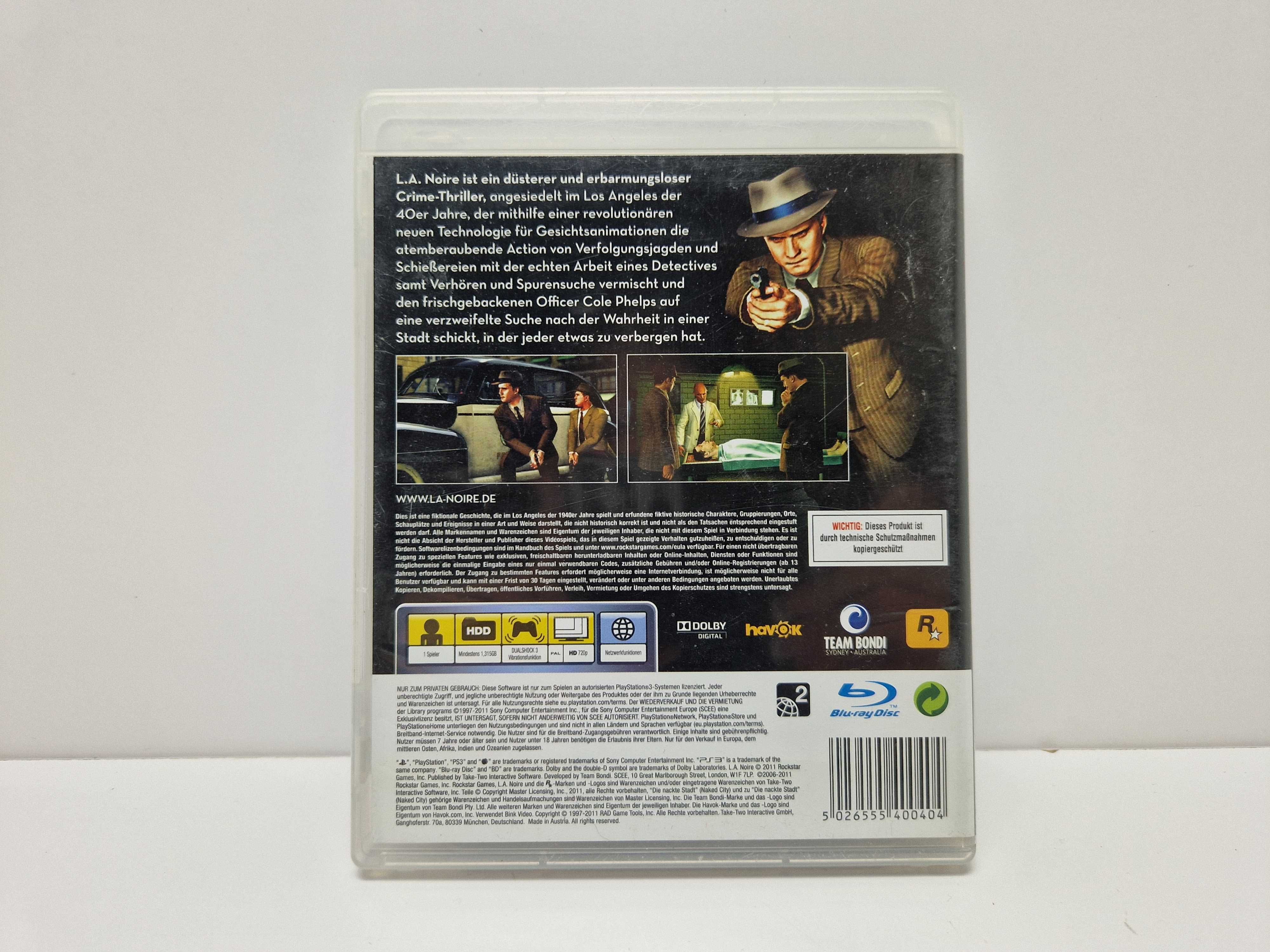 Gra PlayStation 3 L.A. Noire