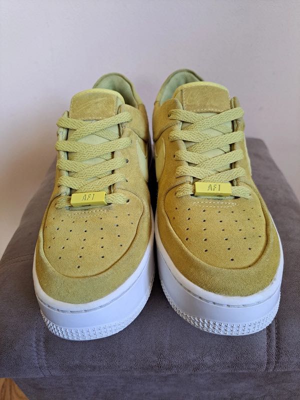 Buty Nike Air Force 1 skórzane platform platformy na grubej podeszwie