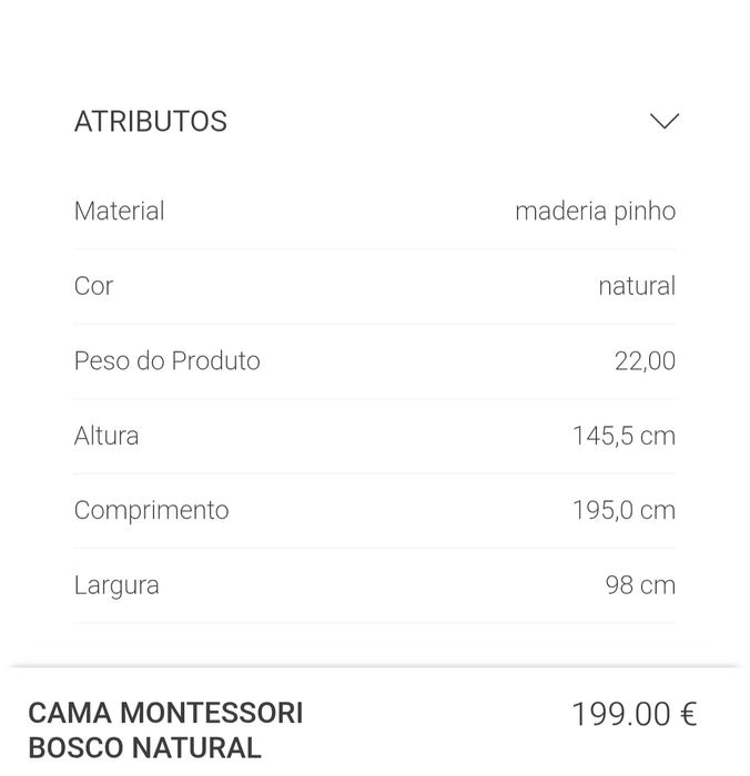 Cama Montessori Bosco Natural