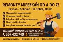 Malowanie/ szpachlowanie / remonty mieszkań domów / atrakcyjne ceny