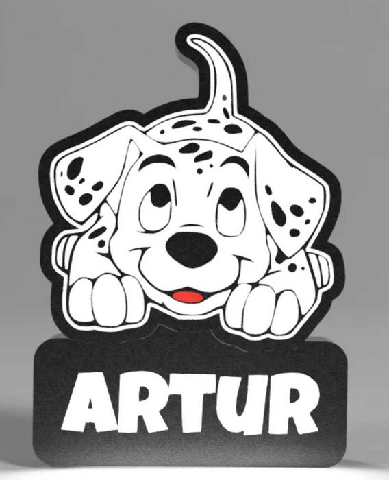 Candeeiro Dálmata com Nome Personalizado