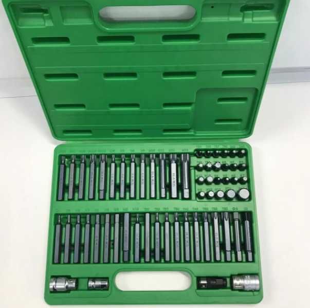 Набір біт 10мм/14мм 60шт 1/2"-3/8" TORX, HEX, SPLINE, RIBE, SQ TOPTUL