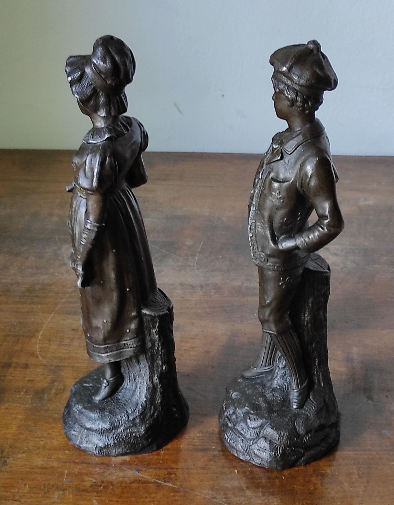 Rzeźba para dziewczyna i chłopak  belle époque 36 cm