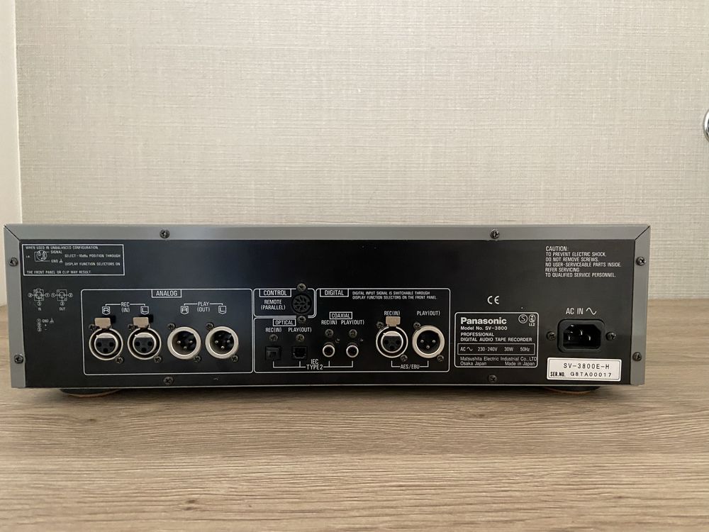 PANASONIC SV-3800 , Profissional DAT