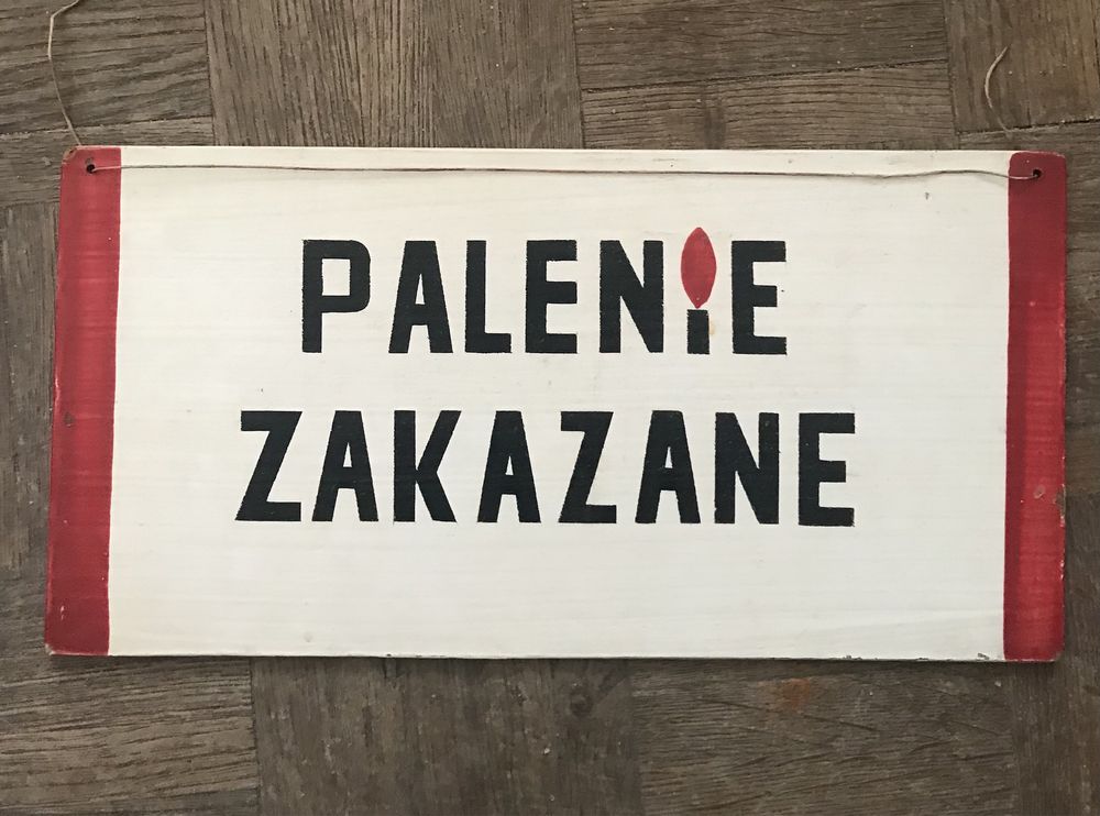 Hit! Oryginalna tabliczka prl vintage retro zakaz palenia