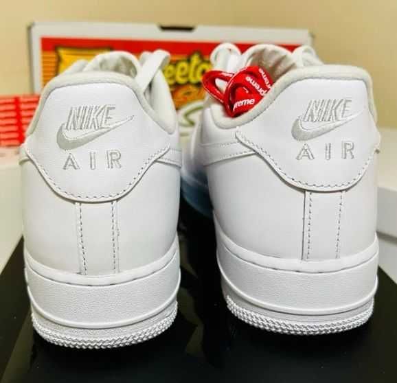 AF1\Powietrze*airDamskieNikeForce1SupremeWhite UnisexTrampki Rozm.43