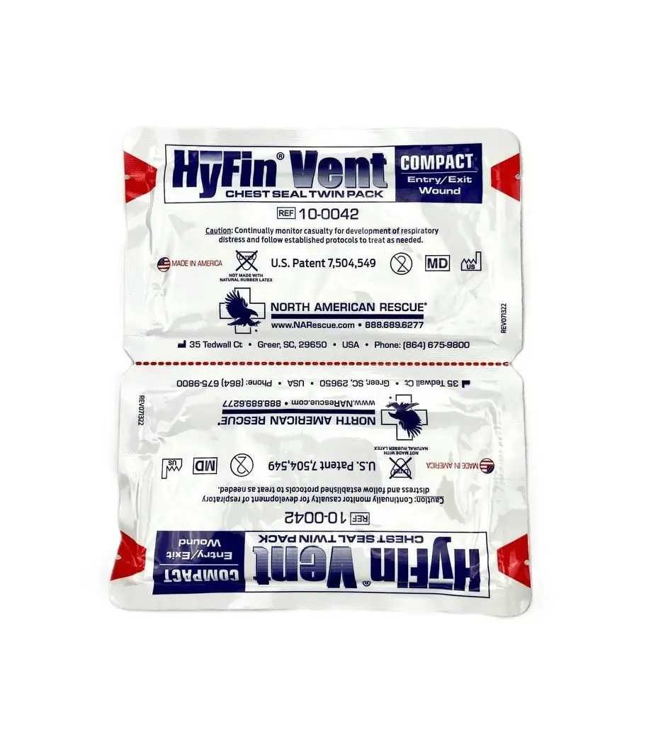 Оклюзійна наліпка HyFin Vent Compact Chest Seal Twin Pack