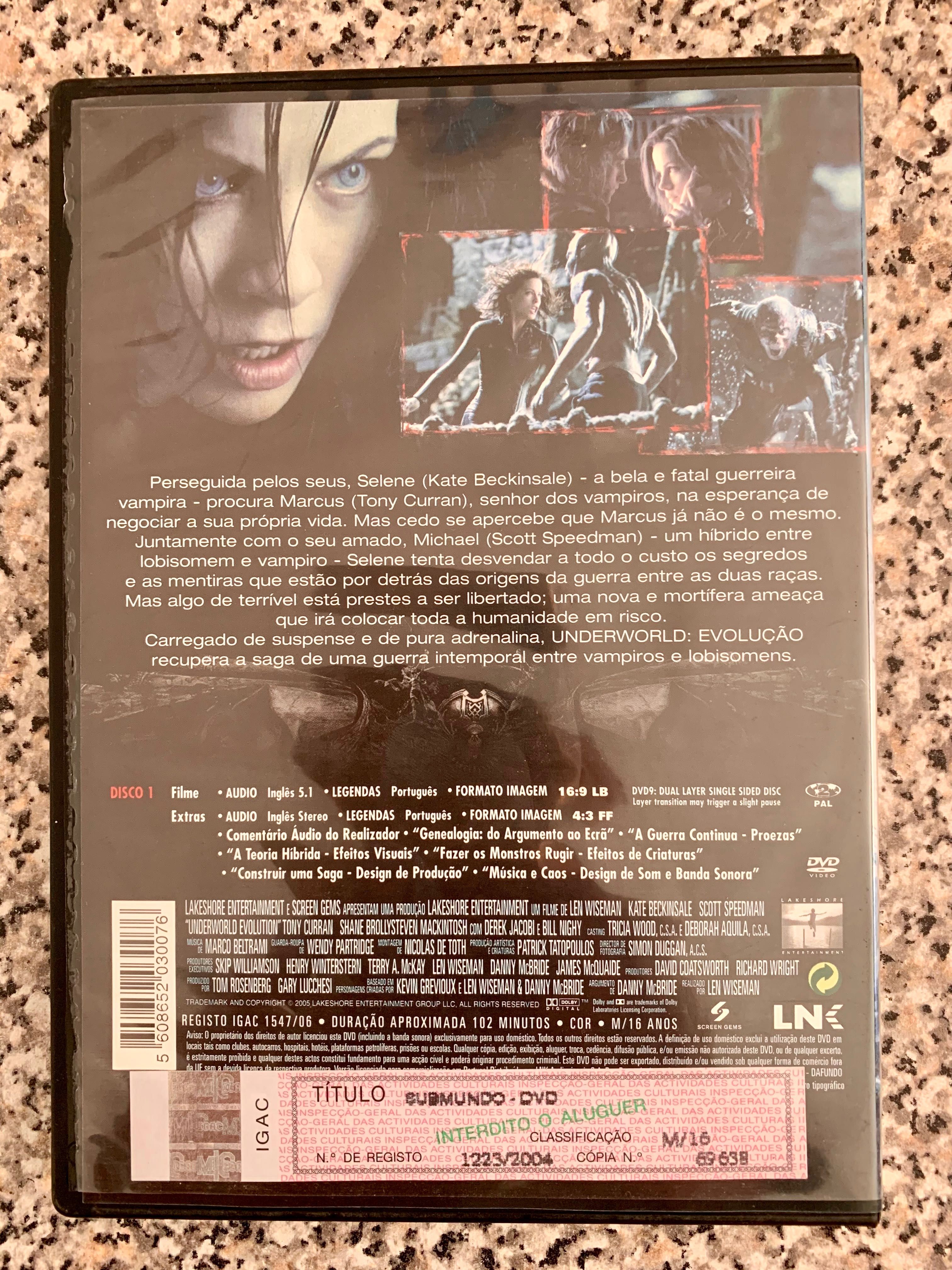 Filme, DVD: Underworld: evolução.