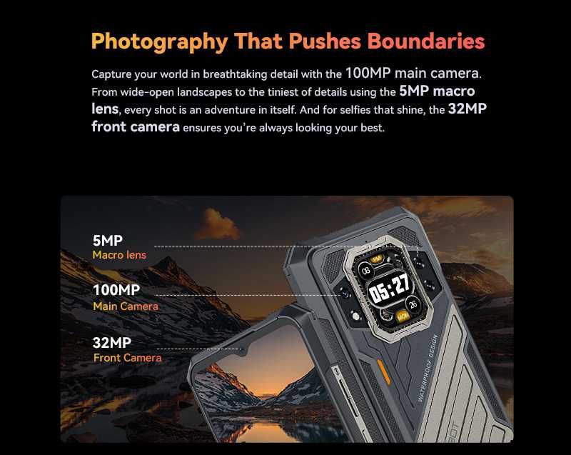 Cubot KingKong Х Pro 24/256Gb D8200, 100/5/32Mp, 10200мАч, 6,72"-144Гц