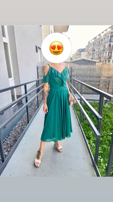 Sukienka wizytowa rozmiar s zielona