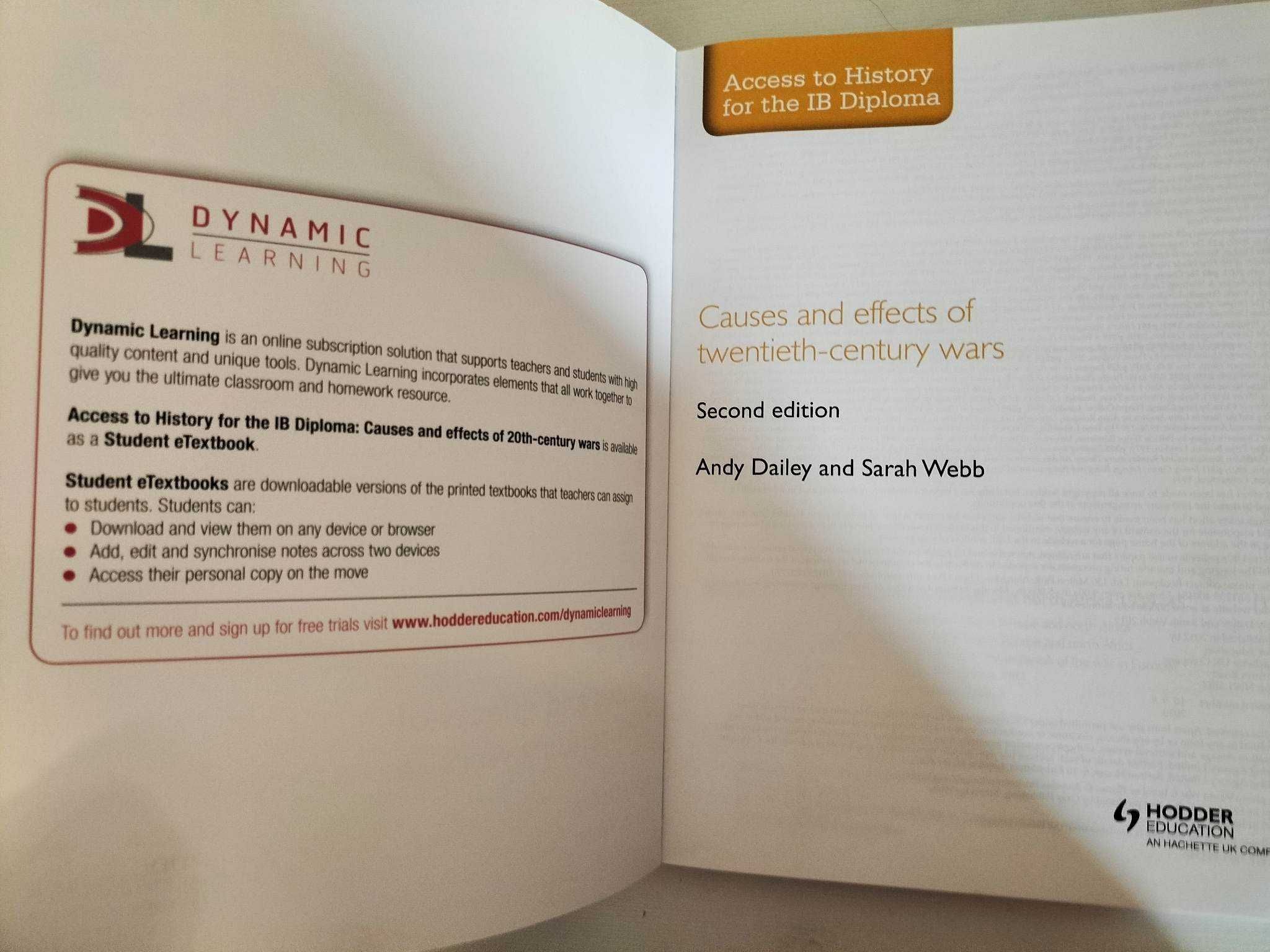 Podręcznik IB History "Causes and effects of 20th century wars"