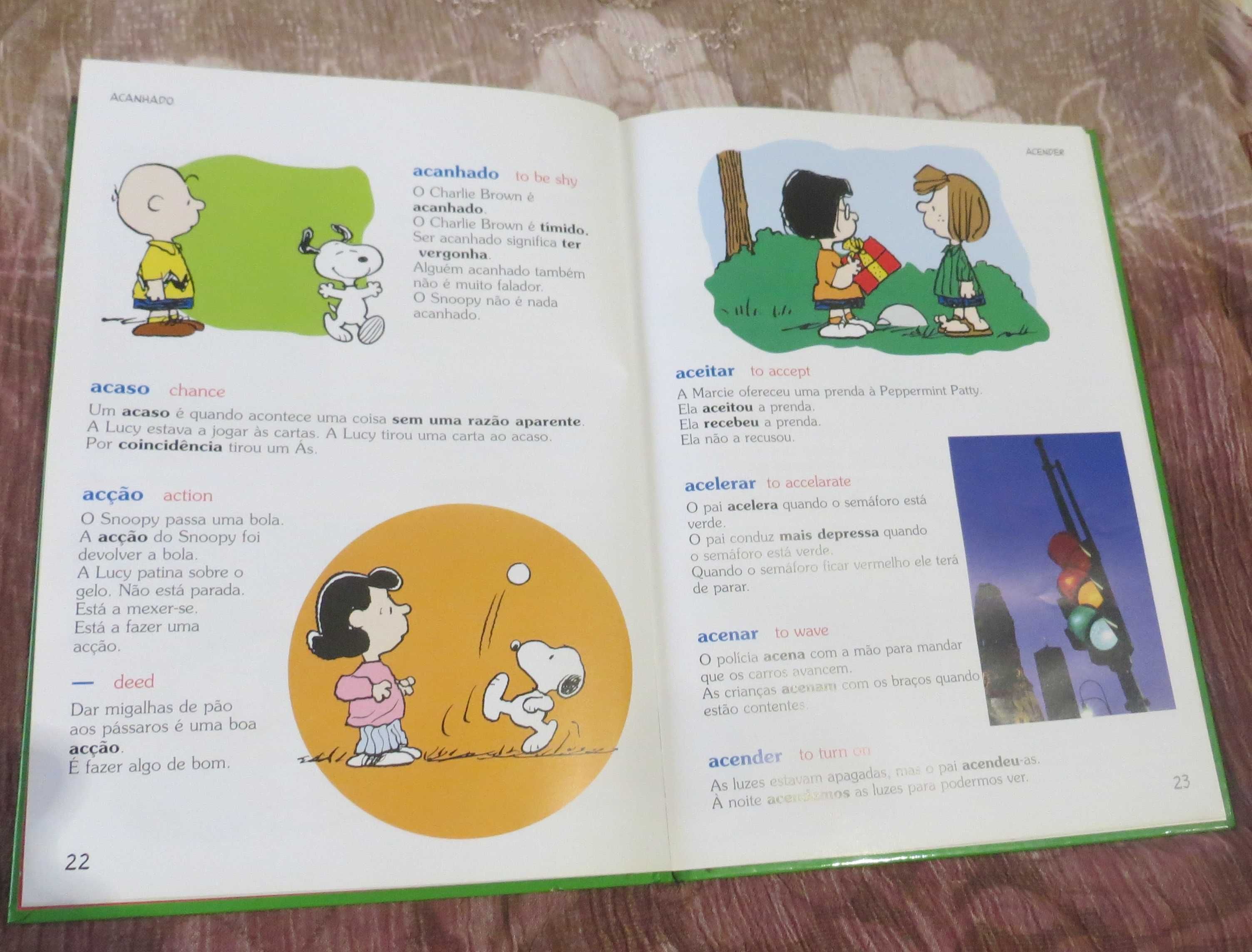 Livro Dicionário Ilustrado Charlie Brown - Começar a aprender Inglês