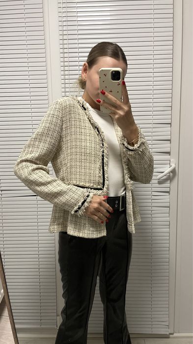 Піджак твідовий Zara
