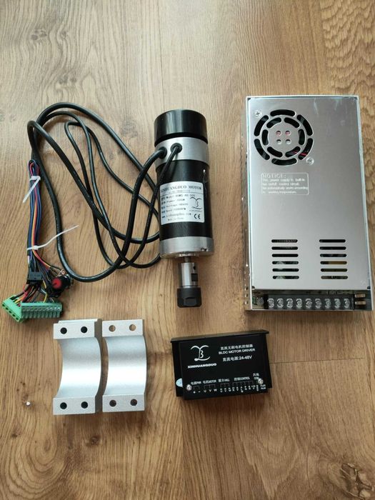Wrzeciono bezszczotkowe CNC frezarka 500W 0.5kW ploter zasilacz ER16