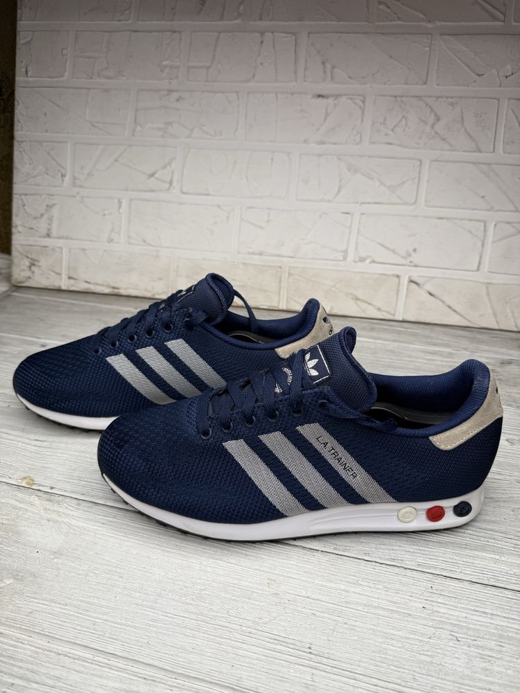 Синие мужские кроссовки adidas l.a. trainer 43 размер