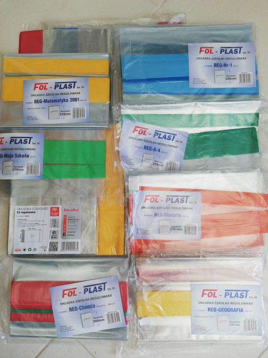 Okładka plastikowa regulowana wysokość mix rozmiarów 20 sztuk