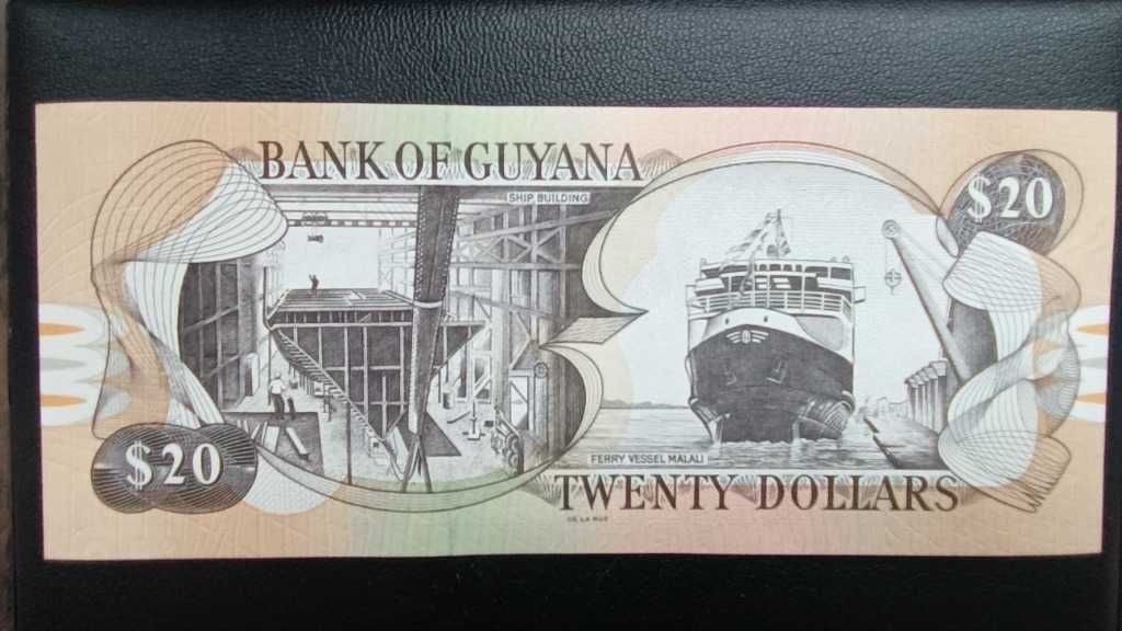 Banknot GUJANA - 20 DOLARÓW - 2018 - stan UNC,Oryginał