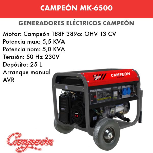 Gerador MK 6500 Gerador 5.5 KVA - Monofasico