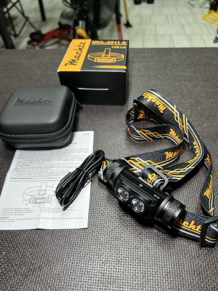 Налобный фонарь фонарик Machtz MHL-2211A Osram диоды