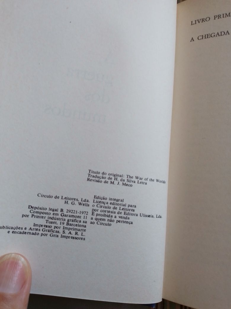 A Guerra dos Mundos-H.G.Wells-C.L.-1-edi.-5E.- Bola antiga-2E Desde 2E