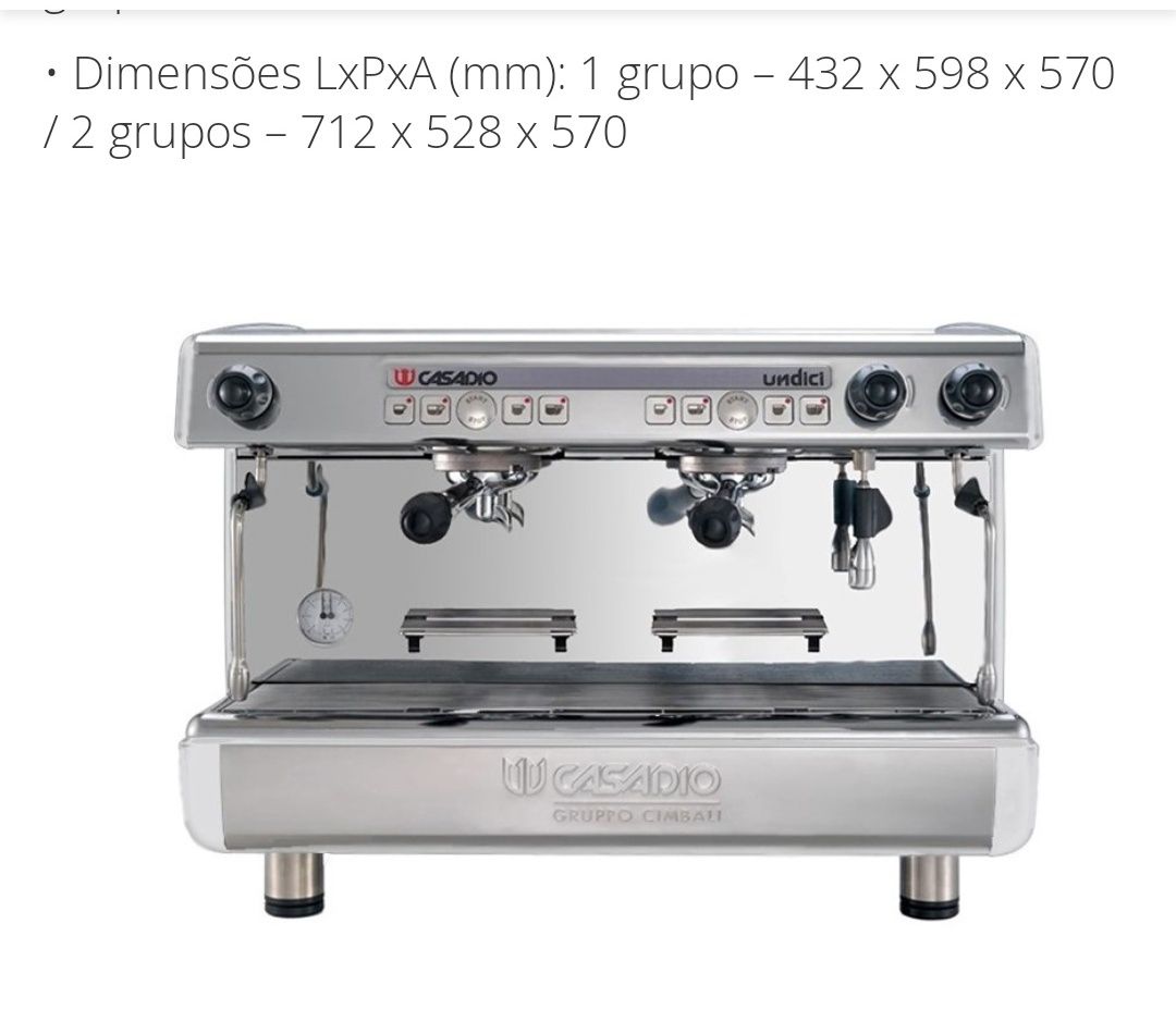 Máquina de café expresso profissiona Casadio
MATERIAL
Aço inoxidável
F