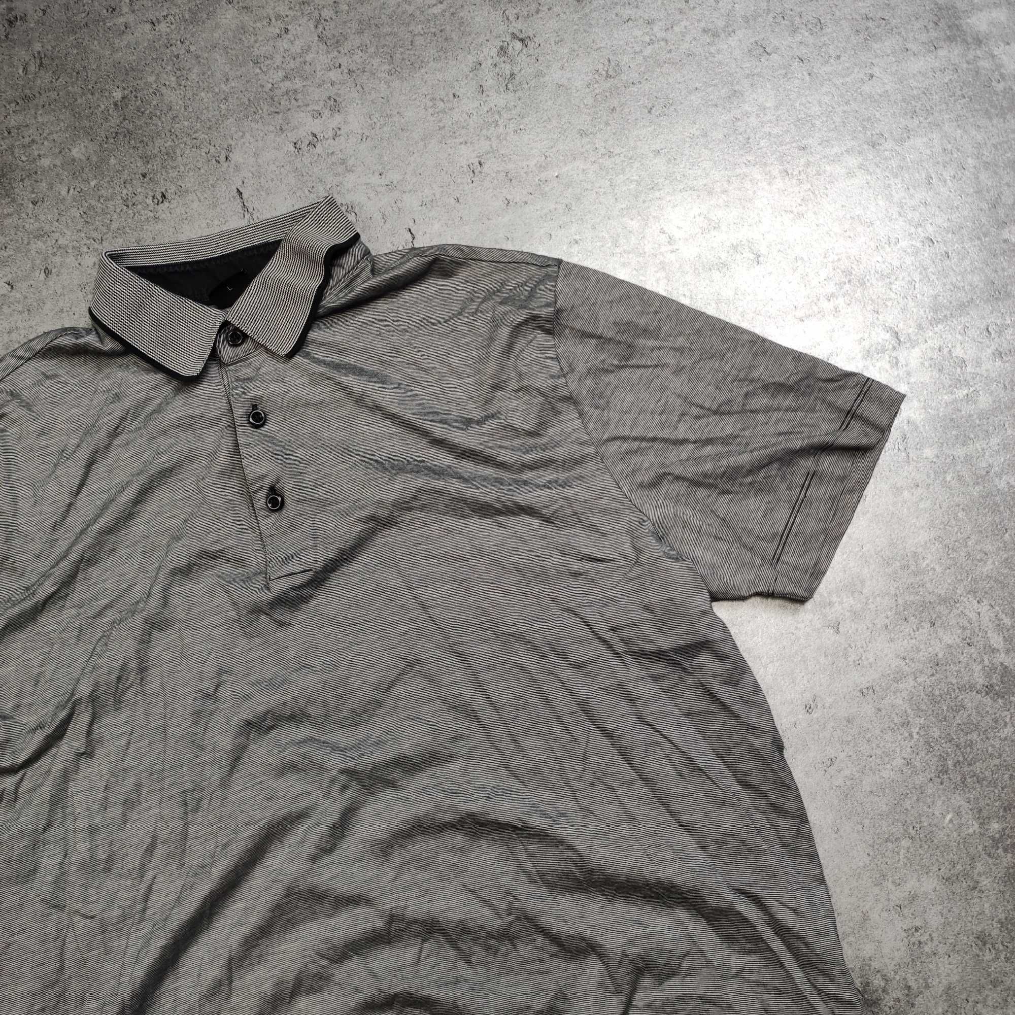 MĘSKA elegancka Koszulka Polo PREMIUM Hugo Boss Logo Drobne Paski